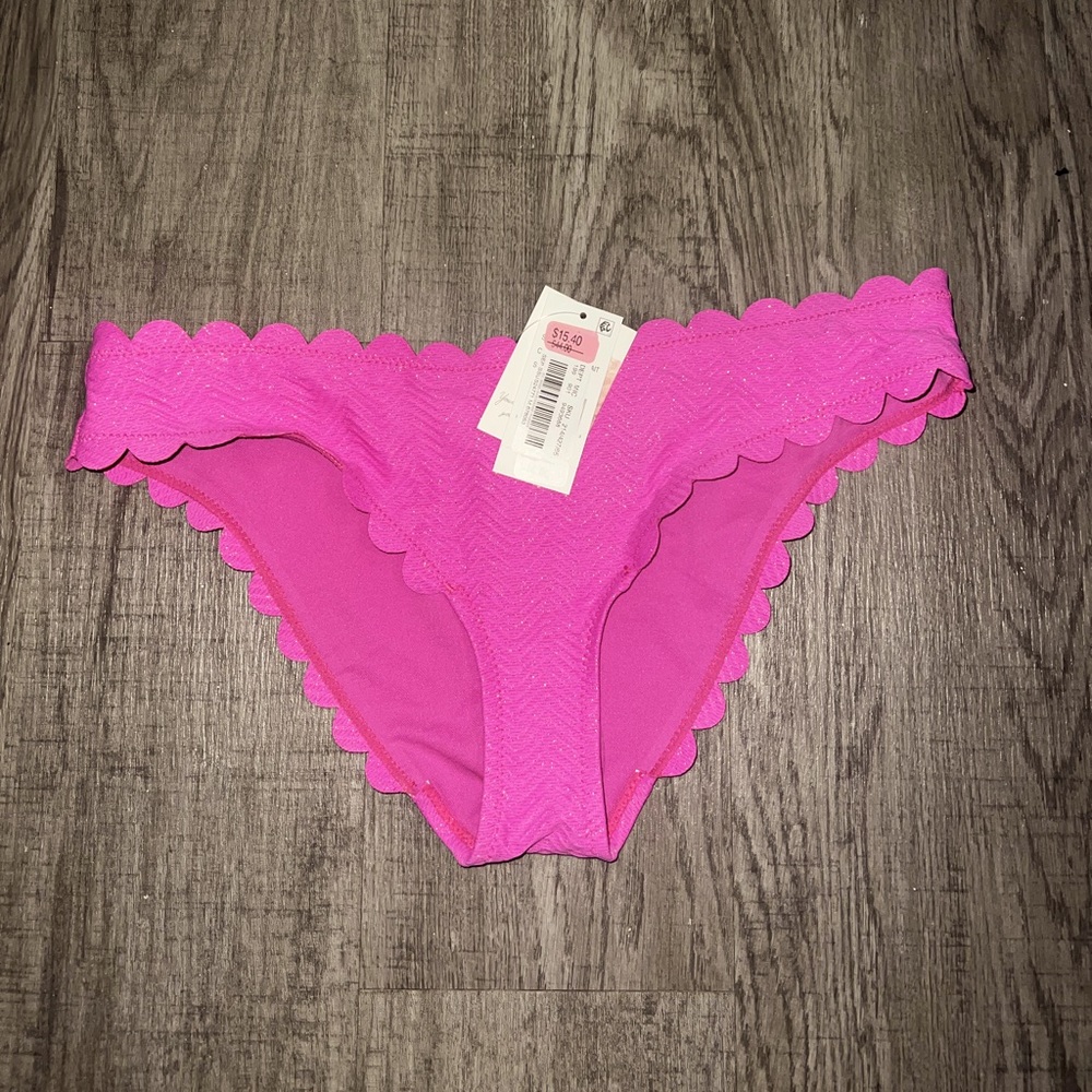 Jessica Simpson Under the Sea Scalloped Edge Hipster Swim Bottom